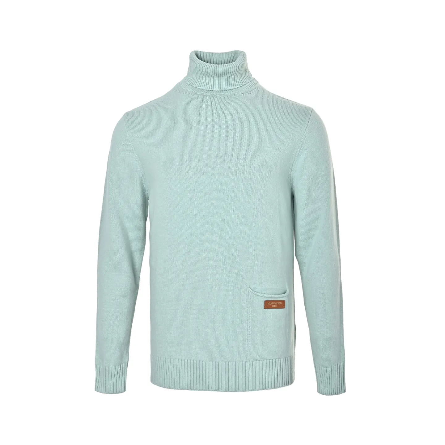 Louis Vuitton/Louis Vuitton pocket leather label turtleneck knitted sweater